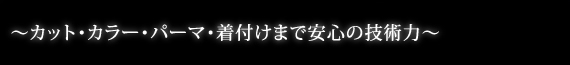 カット・カラー・パーマ・着付け